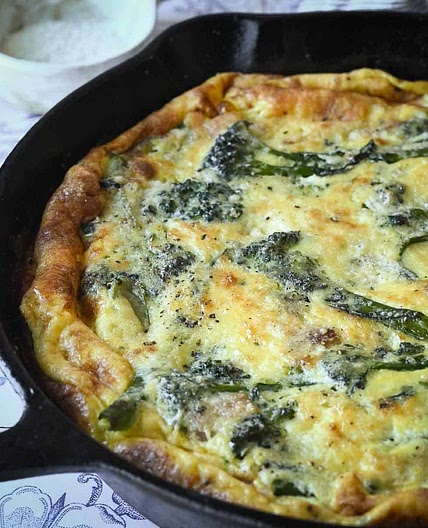 Broccolini Frittata with Bacon and Parmesan