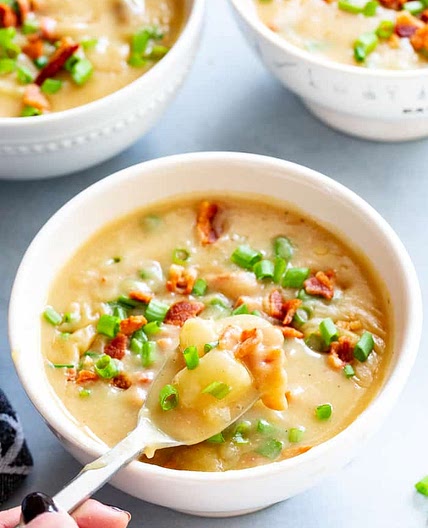 Creamy Potato Soup with Bacon {Whole30}