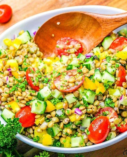 Vegan Lemon Lentil Salad Recipe