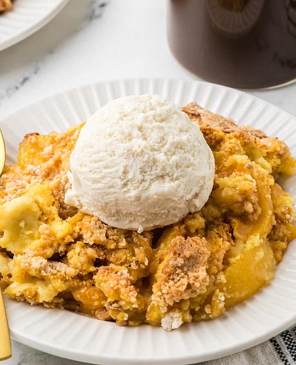 Peach Cobbler with Cake Mix