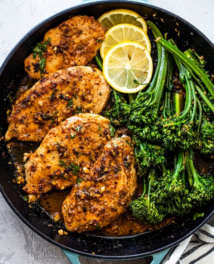 Garlic Butter Chicken and Broccoli (20 Minutes!)