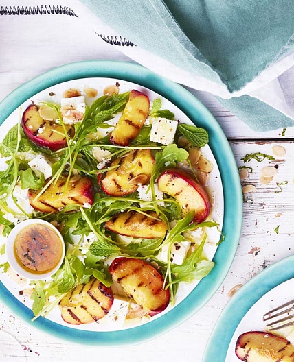 Pêches grillées à la plancha