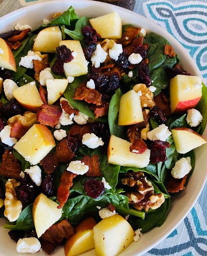 Apple Bacon Spinach Salads