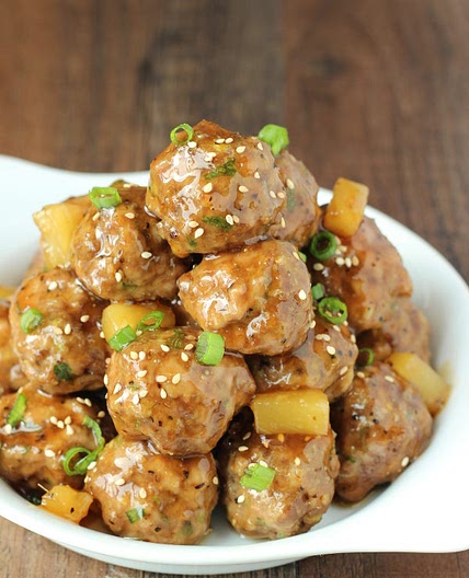 Teriyaki Meatballs in Pineapple Sauce