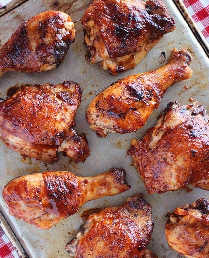 Baked BBQ Chicken Legs and Thighs