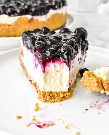 No Bake Blueberry Cheesecake