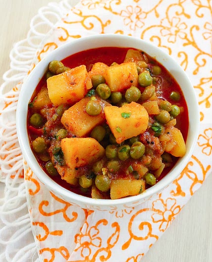 Aloo Matar Without Onion Garlic