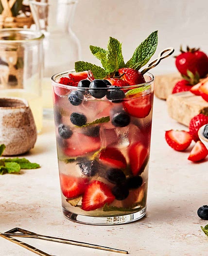 Gut Healthy Mixed Berry Mocktail