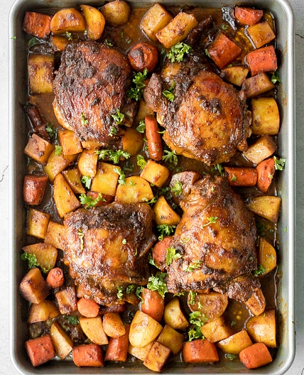 Sheet Pan Curry Chicken and Vegetables