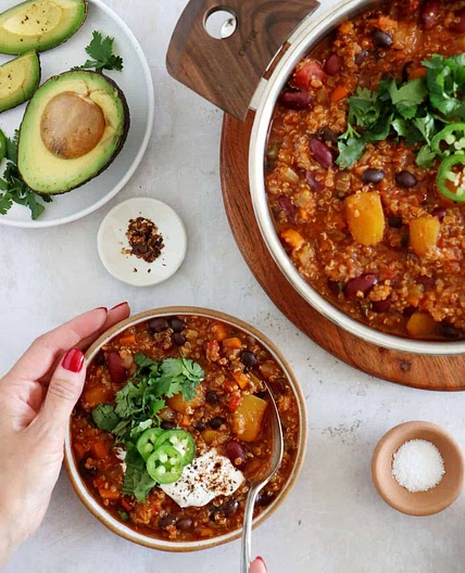 Vegetarian Butternut Squash Quinoa Chili