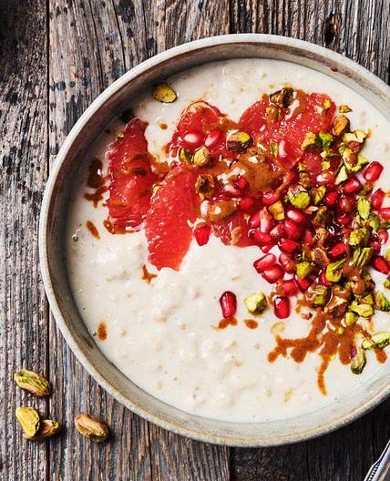 Porridge mit Blutorange und Pistazien