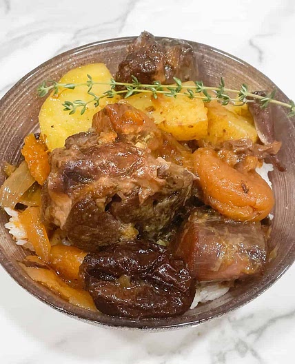 Slow Cooker Lamb Stew with Apricots