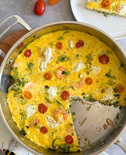 Easy Shrimp and Leek Frittata Recipe