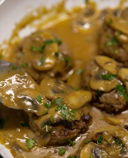 Easy Keto Salisbury Steak with Mushroom Gravy