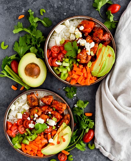 Buffalo Chicken Rice Bowl