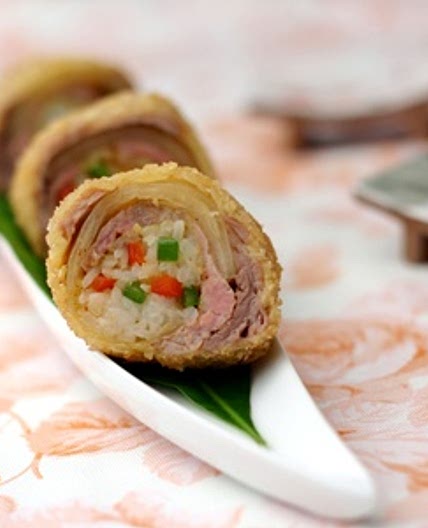 돼지고기김치롤튀김