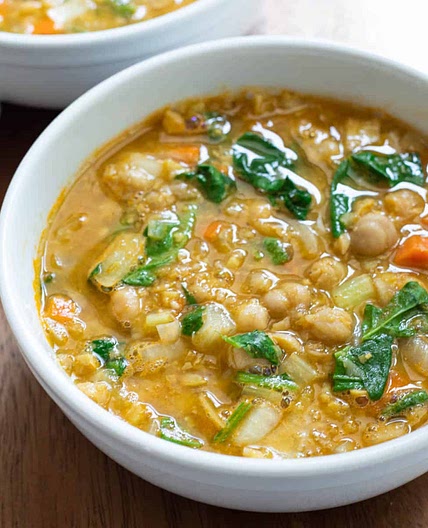 Greek Chickpea Soup (Vegan and Gluten-Free)