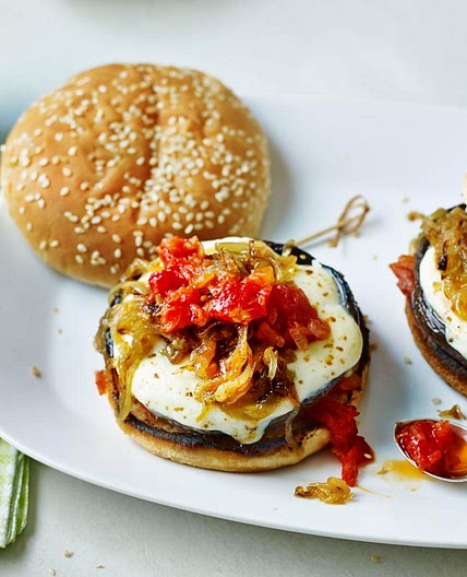 Veggie mushroom burger