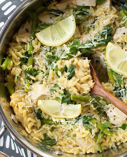 Lemon Chicken Orzo Pasta