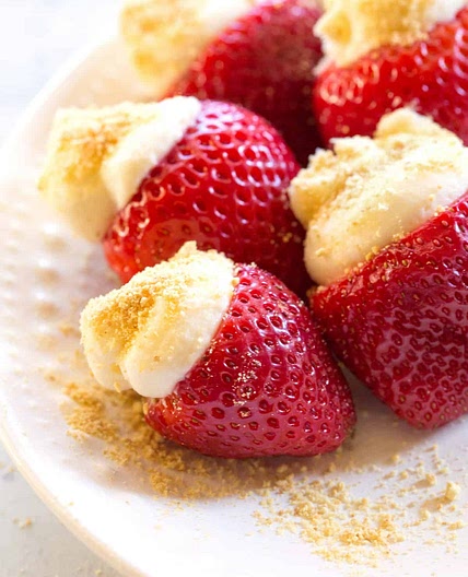 Cheesecake Stuffed Strawberries