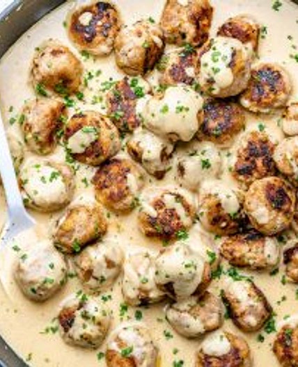 Healthier Turkey Swedish Meatballs