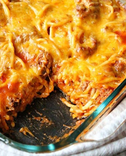 Cheesy Spaghetti Bake