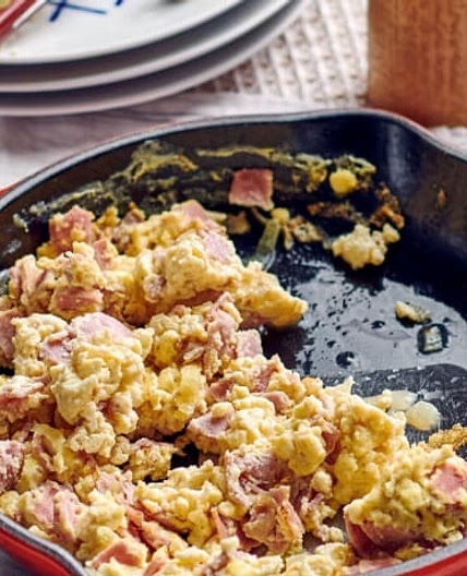 Rührei mit Schinken