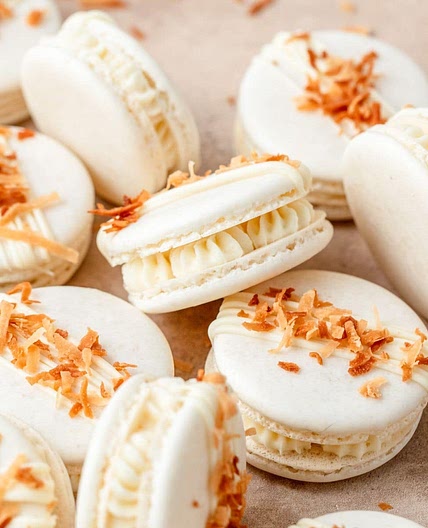Toasted Coconut Macarons