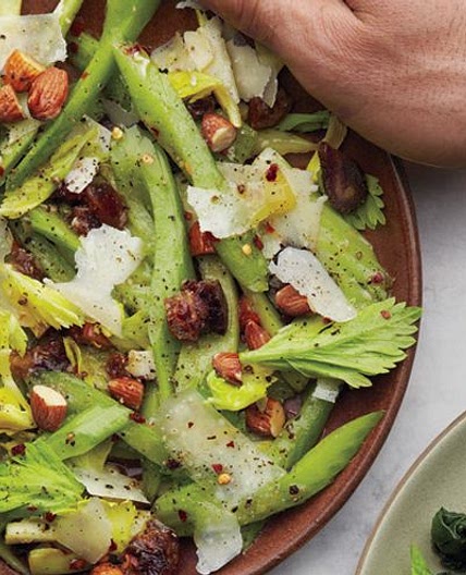 Celery Salad with Dates, Almonds, and Parmesan