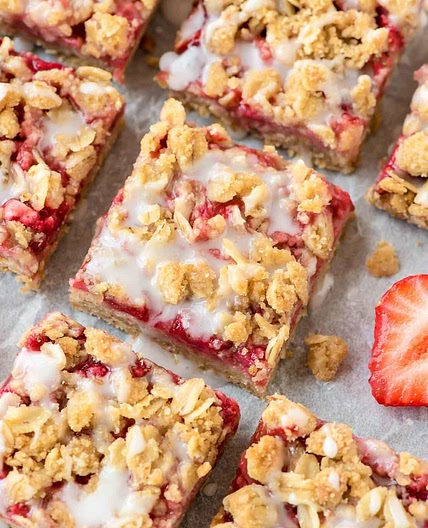 Healthy Strawberry Oatmeal Bars