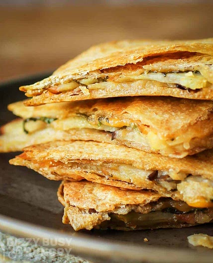 Eggplant Apple Vegetarian Quesadillas