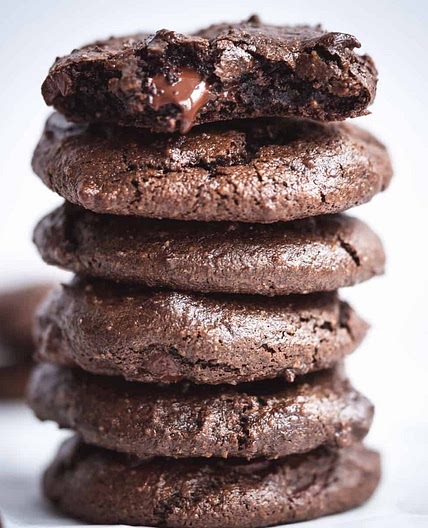 Chocolate Fudge Tahini Cookies