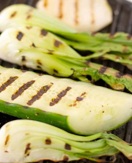 juicy grilled cucumber
