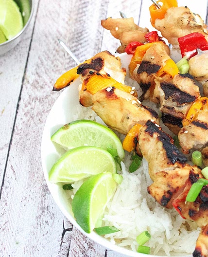 Healthy Teriyaki Chicken Skewers