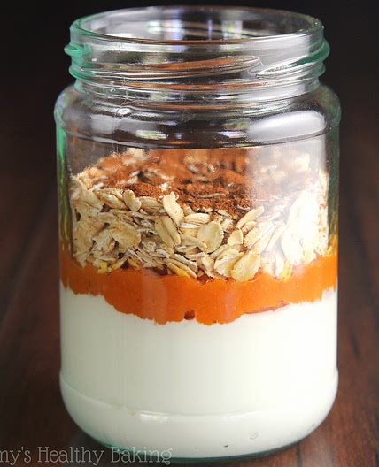 Healthy Pumpkin Pie Protein Overnight Oats