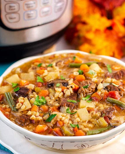 Instant Pot Beef And Barley Soup Recipe