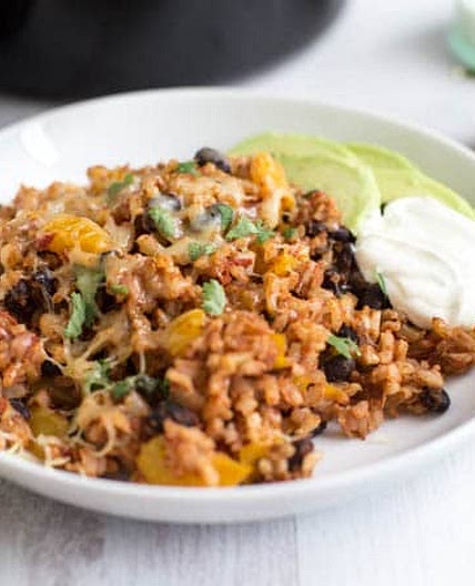 Slow cooker burrito bowls