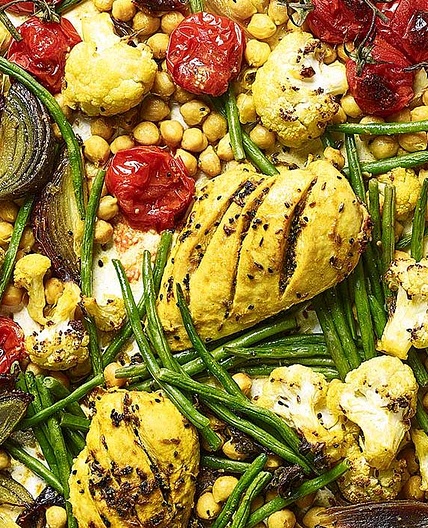 5-a-day turmeric traybake chicken