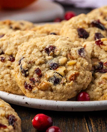 Gluten Free Cranberry Orange Oatmeal Cookies