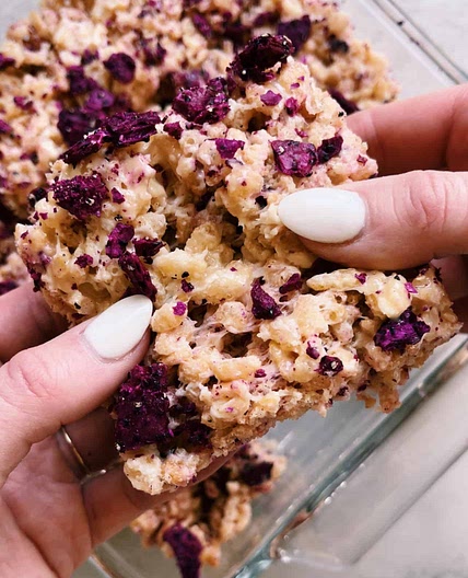 Dragon Fruit Rice Krispy Treats