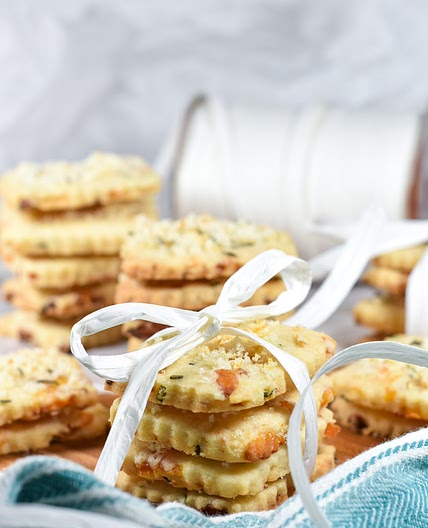 Apricot and Rosemary Shortbread