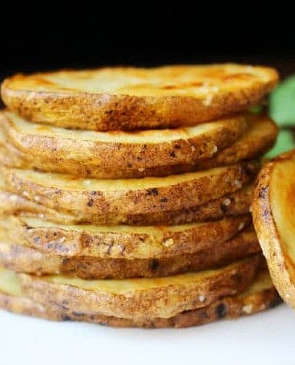 Olive Oil and Sea Salt Oven-Roasted Crispy Potato Rounds