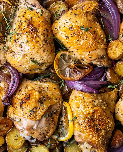 Sheet-Pan Lemon Butter Chicken Thighs