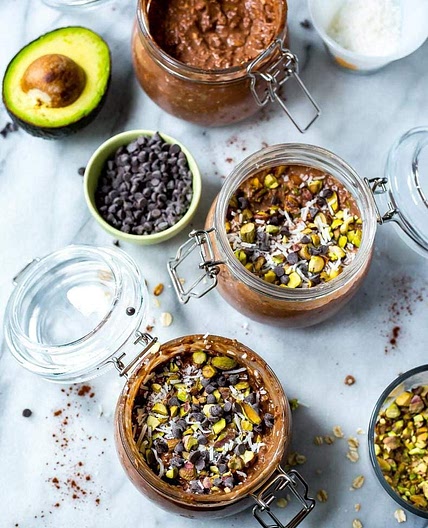 Chocolate Avocado Overnight Oats