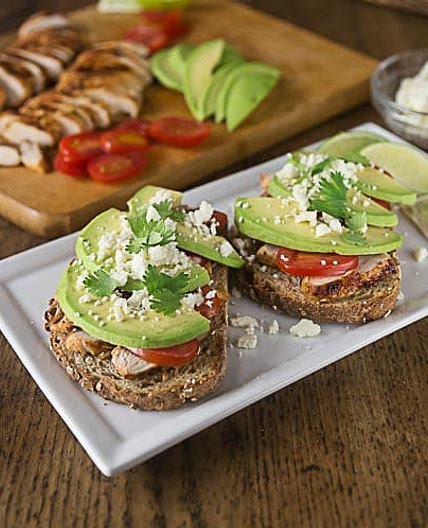 Avocado, Chicken, Tomato Sandwich