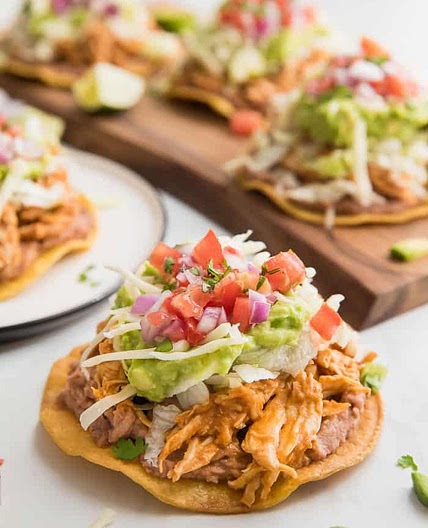 Healthy Chicken Tostadas