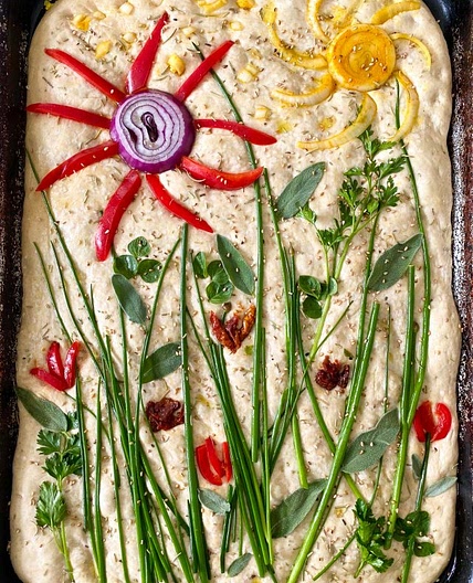 Sourdough Focaccia Art