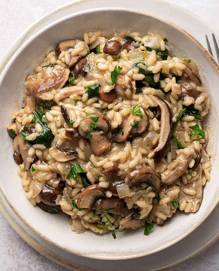 Creamy Low-Fat Mushroom Risotto Recipe