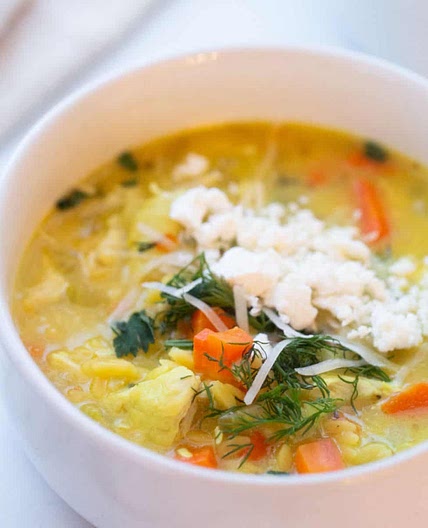 Lemon Chicken Orzo Soup