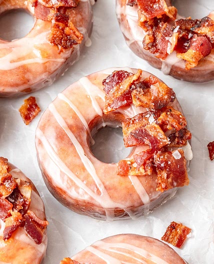Fried Maple Bacon Donuts